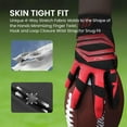 thumbnail image 5 of Football Receiver Gloves Youth Receiving Gloves Pro 2.0 Durable Breathable Flexible for Kids Boys Girls in White Red Black Blue Small Large Medium X-Large, 5 of 6