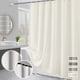 thumbnail image 1 of mfyjkho Cortina de ducha de lino con borlas, tela impermeable resistente, estilo bohemio, 90 x 180 cm (35,43 x 70,86 pulgadas), incluye 1 cortina y 12 ganchos, ideal para baños, hoteles y spas., 1 of 8