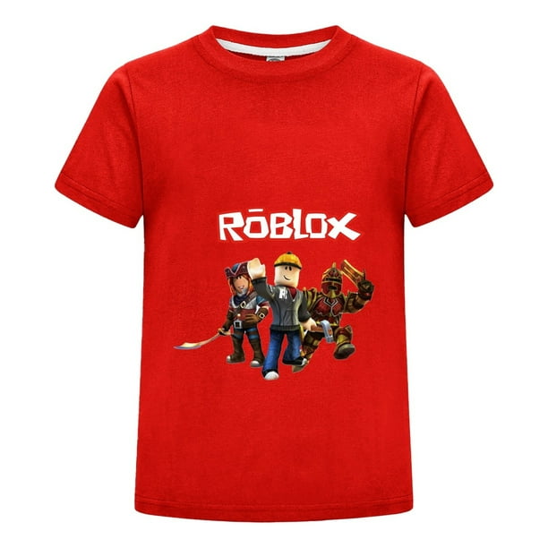 Playera Gamer Infantil con Estilo Roblox, Camiseta de Algodón para Niño con Diseño de Personajes, Regalo Ideal