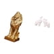 thumbnail image 5 of Figura de león, escultura de , estatua de animal, adorno de resina con acabado liso, ideal para escritorio, decoración del hogar., 5 of 8