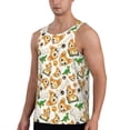 thumbnail image 2 of Easygdp Cute Puppy Men's Tank Top, Sleeveless Muscle T Shirts, Breathable, Quick-Dry, Loose for Gym, Running, Fitness - X-Large, 2 of 9