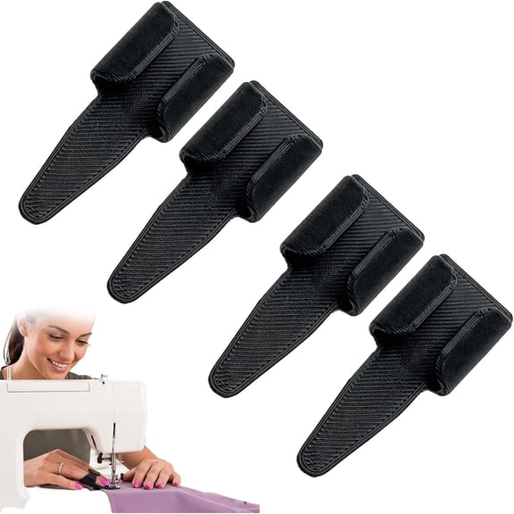 Sewing Finger Protector Clip, Safety Finger Shield & Fabric Guide Tool for Sewing Machine, Reusable Thimble Guard for Quilting Embroidery, Precision Stitching Aid for Beginners(4pcs)Q