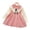 Pink, variant on Babys Kids Toddlers Girls Patchwork Bow Tie Spring Winter Long Sleeve Ruffled Knit Sweater Princess Dress Clothes