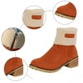 thumbnail image 4 of Oyedens Womens Snow Boots with Lined Winter Warm Ankle Booties High Heels Mid Calf Combat Boots, 4 of 6