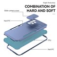 thumbnail image 2 of SaniMore for Samsung Galaxy A33 5G (6.4" 2021) Case, [Sliding Camera Window] Wireless Charging Shockproof Drop Resistant Hybird PC TPU Anti-slip Heavy Duty Protective Shell, Navy+Green, 2 of 7
