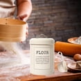 thumbnail image 2 of DOLITY Bocal de Rangement Alimentaire en Métal Blanc Rustique pour Cuisine 3 L avec Farine, 2 of 9