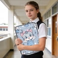 thumbnail image 6 of Haosy Accordion File Organizer Zipper Binder 500 Sheet 6-Tab Expanding File Folder Multi-Pocket 1.2 Inch 3 Ring Cute Cat with Overalls, 6 of 7