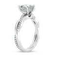 thumbnail image 2 of Golden Jewel 2.3 Ct Heart Cut Moissanite Halo Engagement Ring - 14K White Gold Plated Moissanite Rings - Elegant Split Shank Design Rings - Perfect Gift for Women - Ideal for Anniversary, 2 of 3