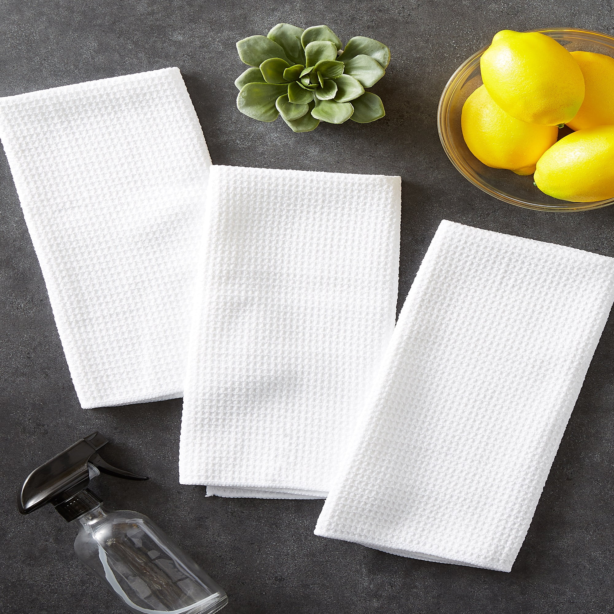 Zulay Kitchen Waffle Weave Kitchen Towels - 3 Pack 13 x 28 inch - (Ash  Black), 3 - Fry's Food Stores