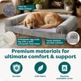 thumbnail image 5 of FurHaven Pet Products Faux Fur & Velvet Orthopedic Sofa Pet Bed for Dogs & Cats - Smoke Gray, Jumbo, 5 of 9