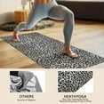 thumbnail image 4 of Black and Tan Leopard Print Hot Yoga Mat Towel Non Slip for Hot Yoga - Quick-Drying Yoga Mat Cover with 4 Corner Pockets with Travel Bag - Hot Yoga Towel Non Slip Grip Moisture Wicking Sweat 70"x26", 4 of 6