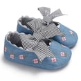 thumbnail image 3 of Baby Girls Princess Dress Shoes with Embroidered Floral, Infant Anti-Slip Flats with Bow First Walkers Crib Shoes, 3 of 5