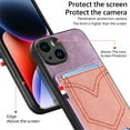 thumbnail image 5 of ELEHOLD for iPhone 14 Pro, Wallet Phone Case,Slim Leather Shockproof Lens Protector with Card Slot Anti-Scratch Case Cover,Support Magnetic Car Mount, purple, 5 of 8