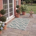 thumbnail image 3 of SAFAVIEH Courtyard Clark Chevron Indoor/Outdoor Area Rug, 4' x 5'7", Grey/Blue, 3 of 9