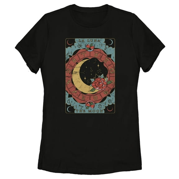 Women's Lost Gods The Moon Tarot Card Graphic T-Shirt