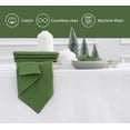 thumbnail image 2 of Set of 6 Cloth Dinner Napkins 100% Cotton 18x18 Inch - Soft Durable Washable - Ideal for Farmhouse Party Christmas Holiday Winter - Perfect Everyday Use Table Linen - Sage Green, 2 of 5