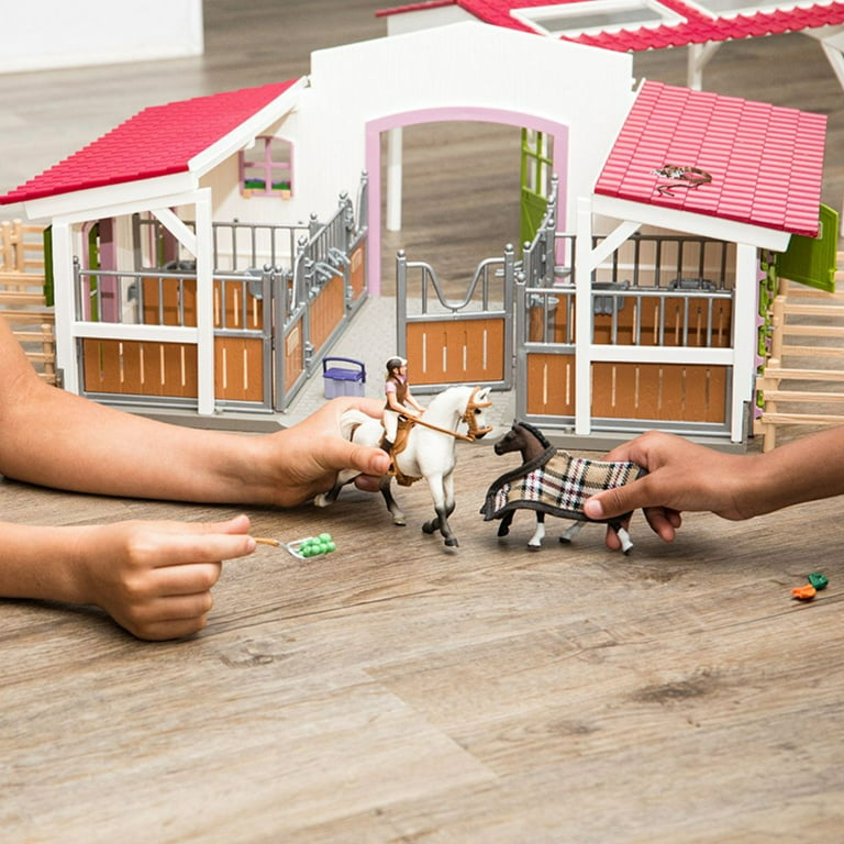 Schleich Horse Club Riding Center Horse Toy Playset with 2 Horses & Rider Doll, 43 Pieces, 15" Tall X 32" Kids Toys, Gift for Ages 5+ Walmart.com