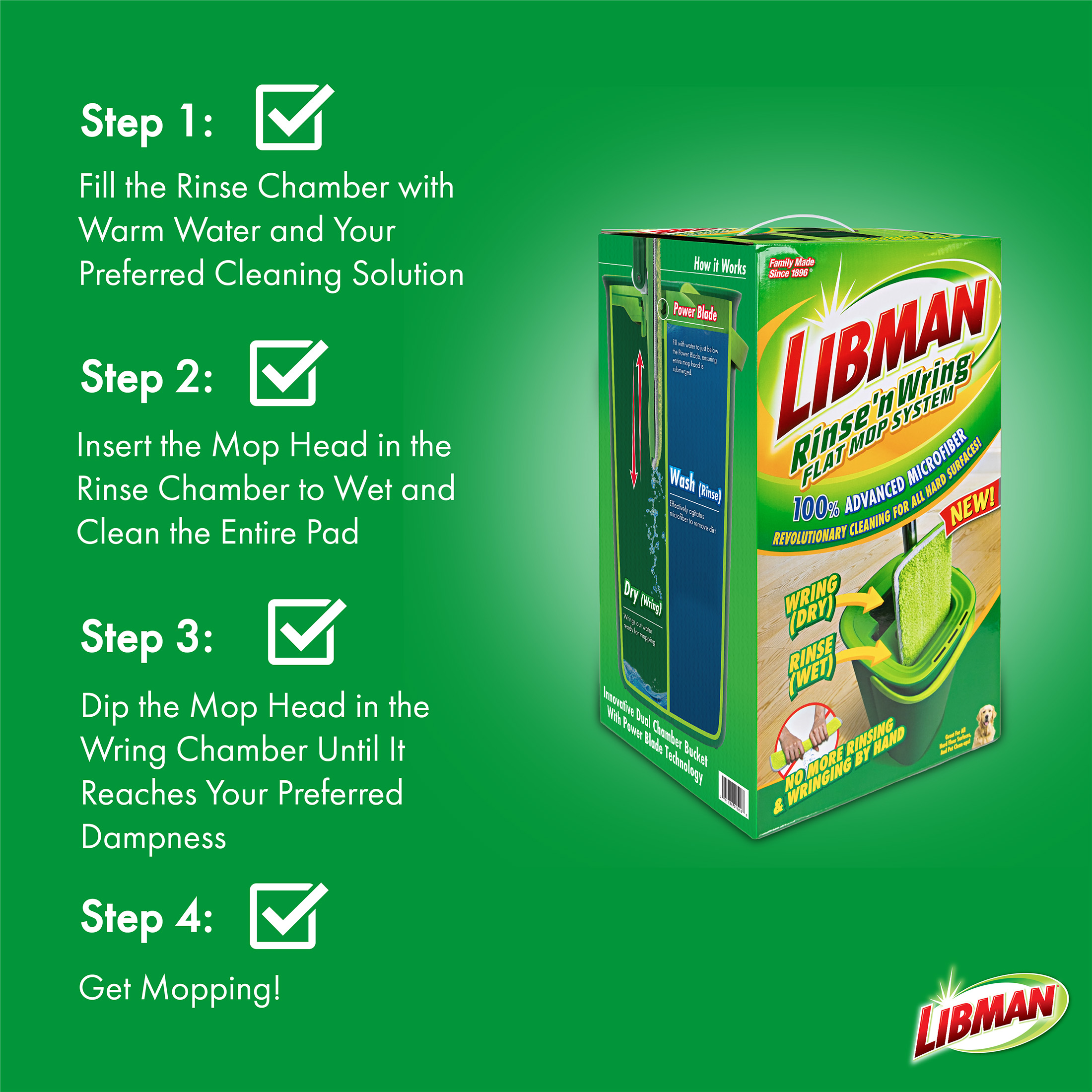 Libman Rinse N Wring Flat Mop System photo 6