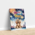 thumbnail image 3 of Happy New Year with Cocker Spaniel Fireworks Holiday Xmas Winter 2025 Vertical Matte Canvas Poster Cockers Dog Lover Gifts Wall Art Home Decor - 00025, 3 of 5