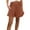 Brown, variant on Linen Shorts for Women Summer Casual Short High Waisted Pleated Ruffle Hem Shorts Baggy Wide Leg Flowy Shorts Black XXL