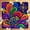 Color 4, variant on Mahjong Mat 31.5" x 31.5" Flaming Horse Flowing Mane Surrounded by Floral Wreath Decorative Folk Non-Slip Noise Reduction American Mahjong Tiles Table Cover for Dominoes Poker Card Board Games Gift