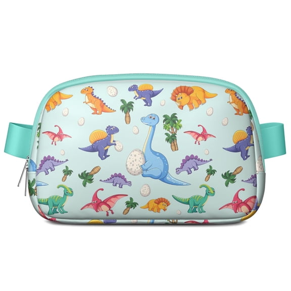 Abstract Dinosaur Fanny Pack - Artistic Waterproof Waist Bag with Minimalist Dino Aesthetic, Adjustable Hands-Free Belt Pack for Students & Young Adults
