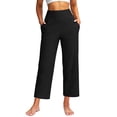 thumbnail image 2 of Womens Stretch Work Pants for Office, High Rise Straight Leg Trousers with Pockets, Wrinkle-Free Business Casual Bottom for Women, 2 of 6