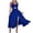 Blue, variant on qolati Summer Dresses for Women 2023 Cute Twisted Knot Front Spaghetti Strap Maxi Dress Elegant Hollow Out High Split Hem Prom Cocktail Party Dress