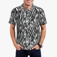 thumbnail image 2 of Salouo Zebra for Men's Short Sleeve Polo Shirts,Polo Shirts for Men Performance Short Sleeve Golf Shirt Athletic Casual Collared T-Shirt-, 2 of 8