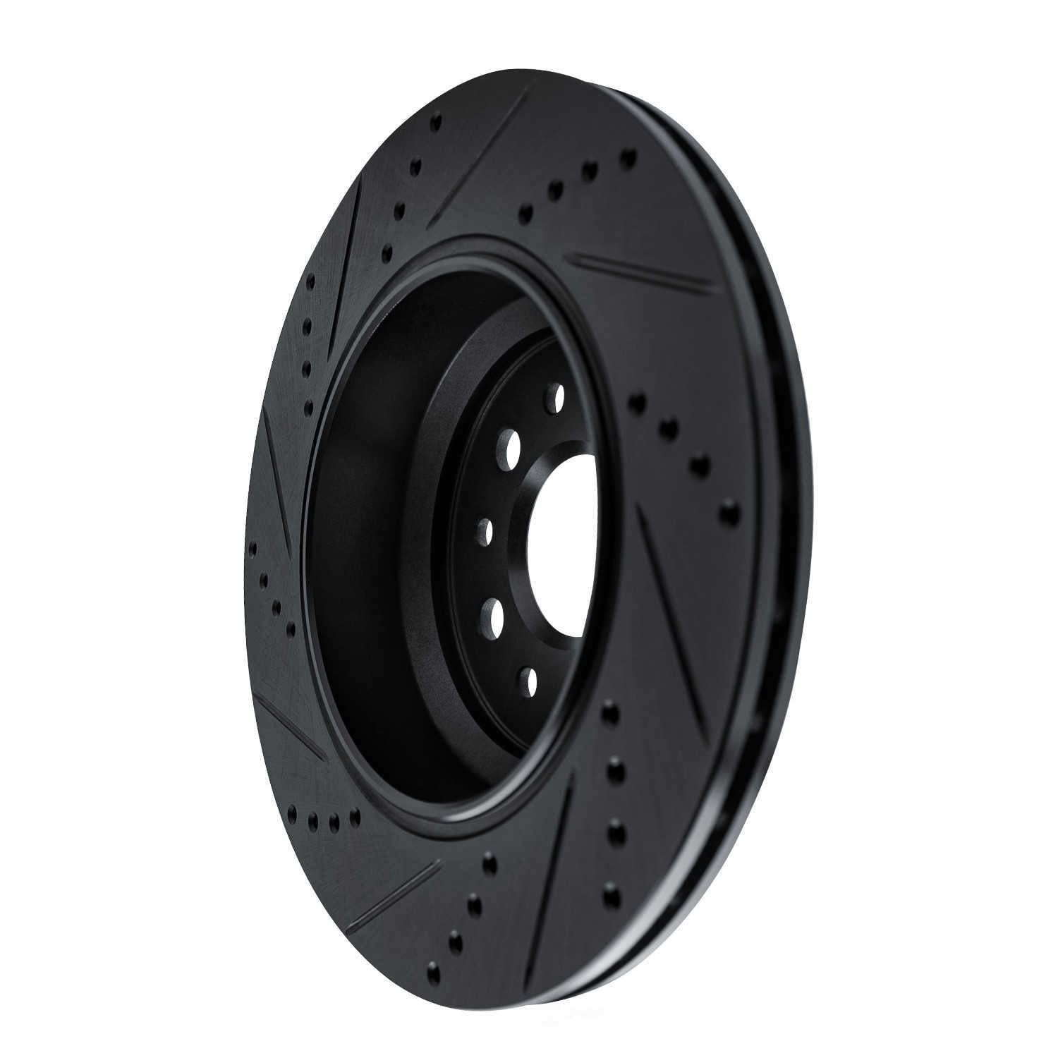 Dynamic Friction Company 633-79003R DFC Brake Rotor - Drilled And Slotted - Black