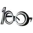 thumbnail image 4 of 100th Birthday Glasses - 6 Pairs Black 100 Years Old Glasses with Rhinestones Frame, Funny Plastic Costume Photobooth Props for 100th Anniversary Party Decorations, 4 of 5