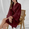 thumbnail image 5 of Abomasnow Lightweight Short Robes for Women Waffle Kimono Bathrobe - Soft, Fast-Drying, Long-Lasting Cotton Blend Housecoat, 5 of 6