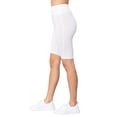 thumbnail image 3 of Juniors Wide Band High Waist Active Workout Biker Running Shorts Leggings, 3 of 4