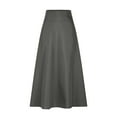 thumbnail image 6 of Gray Ladies Loose Fit Skirts for Women Maxi Long Brunch High Waisted Tie Knot Plain 2025 Clothes Trendy Country Concert Y2K L, 6 of 8
