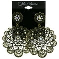 thumbnail image 2 of Mi Amore Filigree  AB Finish Dangle-Earrings Gold-Tone/White, 2 of 2