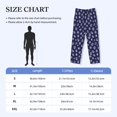 thumbnail image 3 of Mens Pajama Pants Bottoms with Pockets - Navy Abstractly Comfy Mens Pj Pants, Soft Men Lounge Pants, 3 of 5