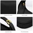 thumbnail image 3 of KXF Women's Leather Saddle Crossbody Bag, Vintage Casual Crescent Shoulder Purse with Adjustable Strap for Daily Use, 3 of 8