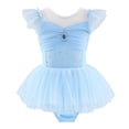 thumbnail image 3 of mgoYE Toddler Girls Full Skirted Leotard Tulle Ballet Dance Tutu Dress(Blue,9-10), 3 of 9
