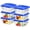 C1-2QT-6PCS-BLUE, variant on 6 pcs 2qt Square Clear Food Storage Containers with Lids, Commercial Grade Kitchen Storage with Handles and Measurement Scale, Durable BPA-Free Plastic for Home and Dining