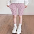 thumbnail image 3 of Afuyipoi Girls Slim Shorts Size 10-12,Comfortable Breathable Summer Stretch Waist Shorts Pink, 3 of 4