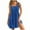 Blue, variant on Women Summer Casual Dress Sleeveless Tiered Ruffle Fashion Beach 2025 Vacation Outfits Squaer Neck Comfy Short Dress