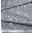 thumbnail image 2 of Soimoi Rayon Fabric Tree,Crab & Fish Ocean Print Fabric by Yard 56 Inch Wide, 2 of 3