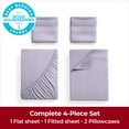 thumbnail image 3 of Mellanni Iconic Sheet Set Brushed Microfiber, Extra Deep Pocket, 4 Piece Queen, Lavender, 3 of 8