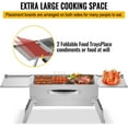 thumbnail image 4 of SOPTY Portable Charcoal Foldable Grill, Small Grills Outdoor Cooking For Travel, Camping Smoker BBQ Grill, Stainless Steel Table Top Grill Charcoal For Outdoor Cooking, Camping, Backyard-22.3x7.9", 4 of 9