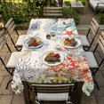 thumbnail image 6 of Vintage Coastal Table Cloth Waterproof Tablecloths, Summer Beach Coral Starfish Nautical Tablecloth Dining Table Cover for Kitchen Party Tabletop Outdoor, Rectangle Tablecloth 60x84 Inch, 6 of 8