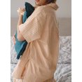 thumbnail image 4 of JYYYBF Women Striped Pajama Set, Short Sleeve Button Closure Shirt with Pants Sleepwear Loungewear, 4 of 6