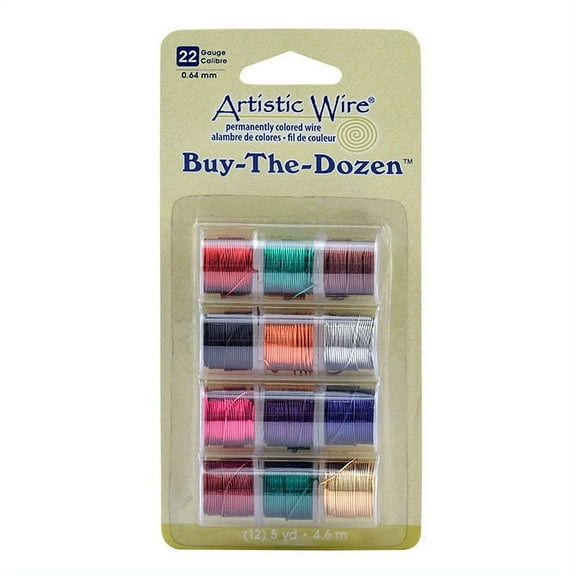 Beadalon Artistic Wire, 12-Color Set, 22 Gauge (.64mm)