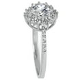 thumbnail image 3 of LaRaso & Co Silver Round Brilliant Halo Engagement Ring for Women Size 10, 3 of 4