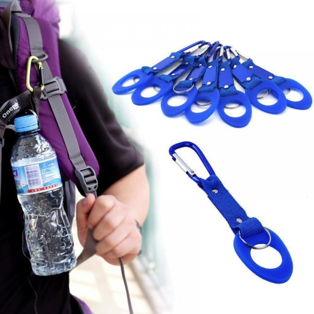 Water Bottle Holder Hook Belt Clip Buckle with Keyring Carabiner Travel Camping 