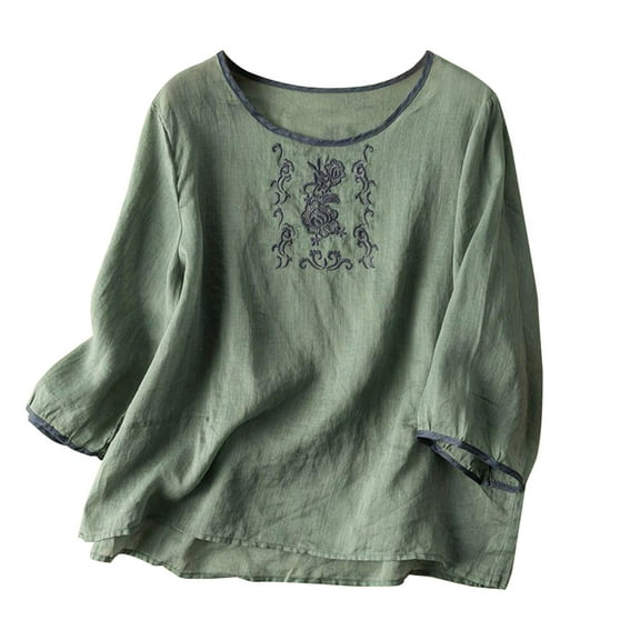 JINMGG Womens Tops Blouses for Women Plus Size Fashion Casual Solid Color Printing V-Neck Short Sleeve T-Shirt Tops on